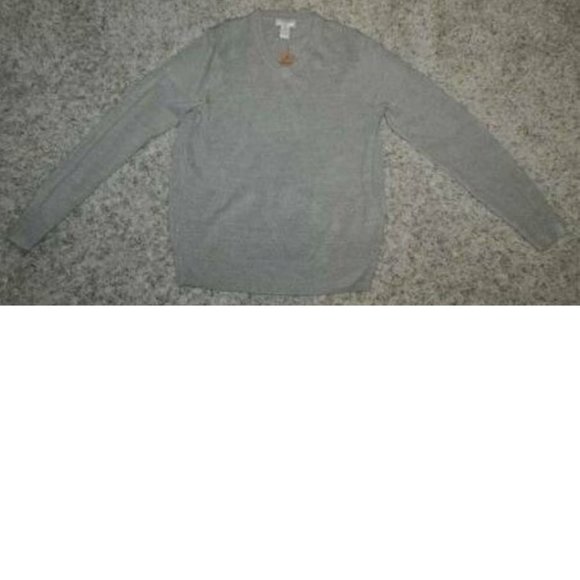 Mens Sweater Dockers Beige Small V-neck Comfort Touch Long Sleeve Acrylic - Picture 2 of 4